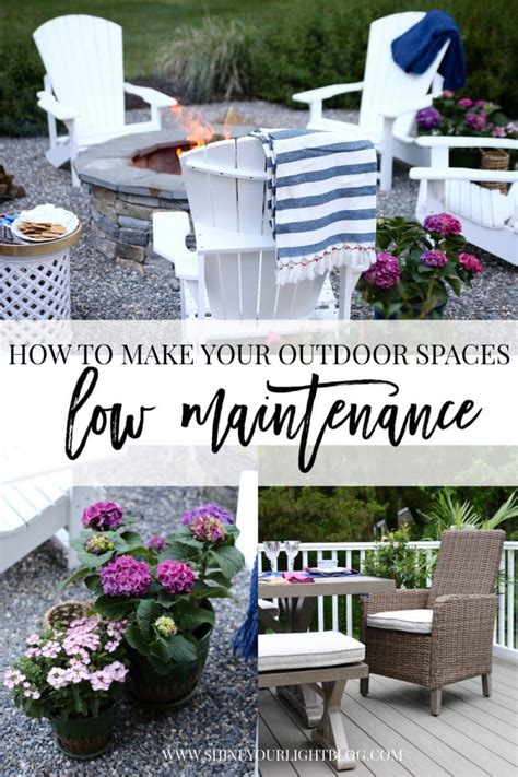 Low maintenance backyard landscaping ideas. How We Made Our Outdoor Living Spaces Low Maintenance- The ...