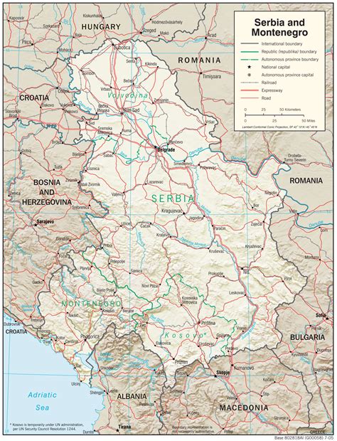 Mapa Serbii Serbia Mapa Samochodowa Turystyczna I Inne