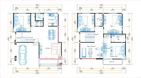 House Plans 9x11 Meter 30x36 Feet 4 Beds Samhouseplans