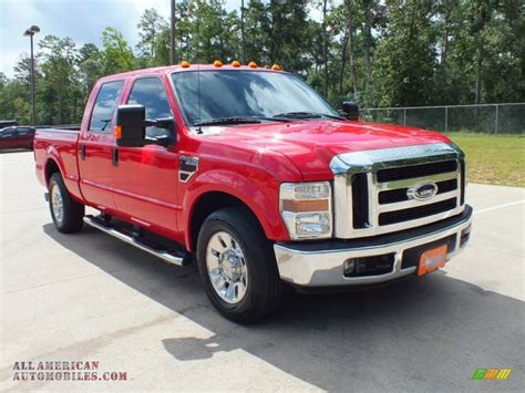 2008 Ford F250 Super Duty Xlt Crew Cab In Red Photo 50 A44405 All