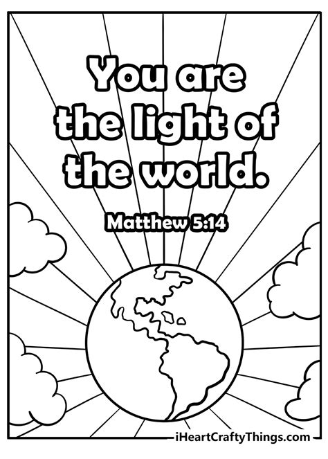 Light Of The World Bible Coloring Pages