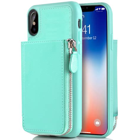 *upscale quality with timeless style: LAMEEKU Protective iPhone X card Holder Case