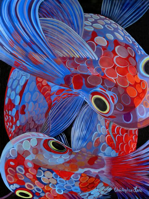 Koi Acrylic On Canvas In Recent Artwork