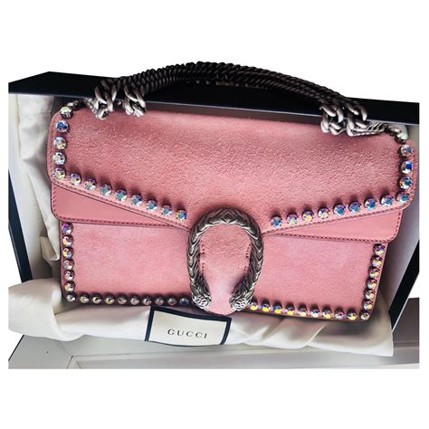 Dionysus Gucci Handbags Pink Suede Ref 174816 Joli Closet