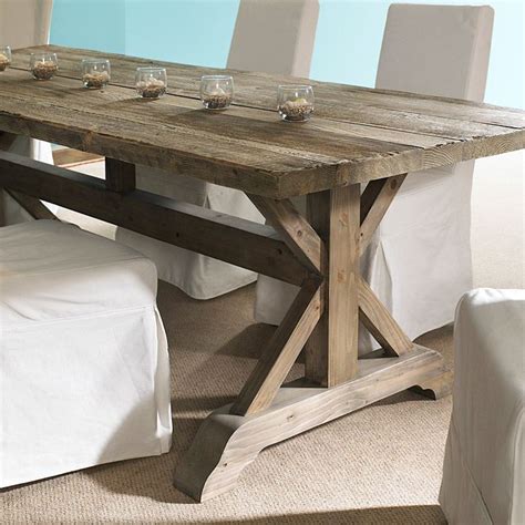 Form standard legs to gnarled tree trunk, these dining tables will add a warm feel to your dining space. Salvaged Wood Rectangular Dining Table - Natural, Trestle ...