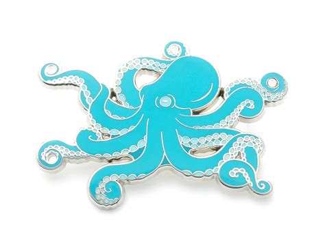 Blue Octopus Enamel Pin Enamel Pins Pin And Patches Cute Pins