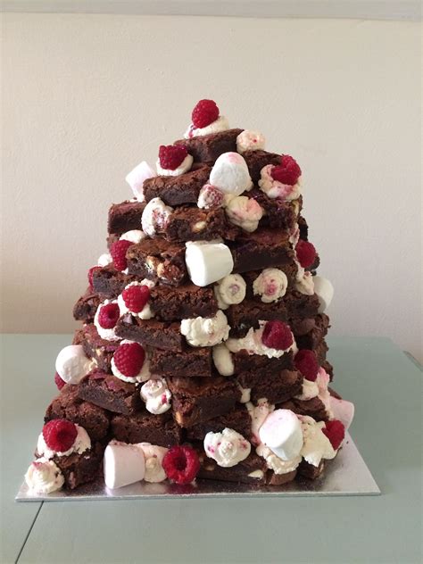 Brownie Birthday Cake Tower Stonesinformation