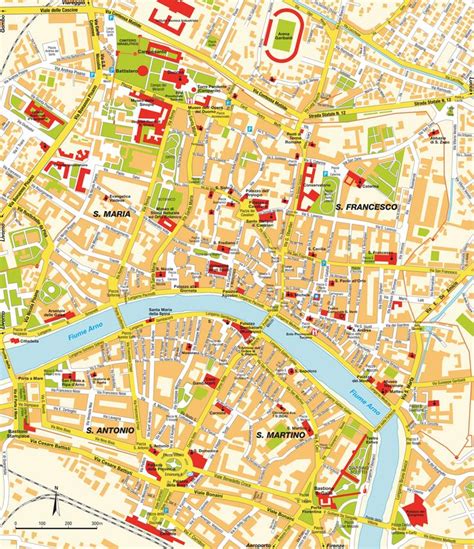 Plan Pise Toscane Italie Cartes plans et itinéraires hot maps