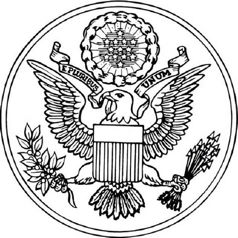 Presidential Seal Coloring Page Coloring Home