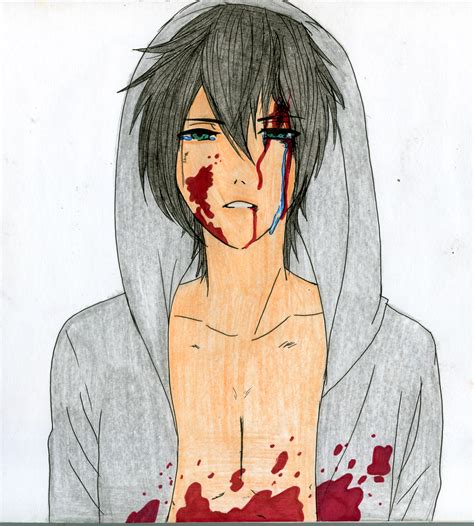 Anime Bloody Guy By Wolfluna97 On Deviantart