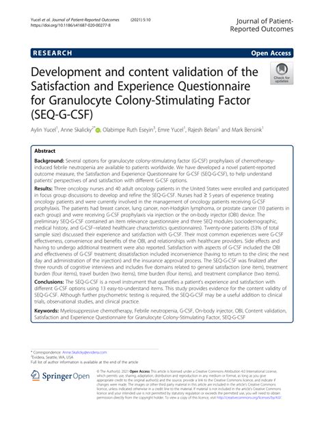 Pdf Development And Content Validation Of The Satisfaction And