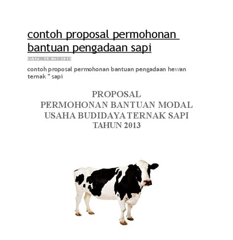 Contoh surat penawaran hewan qurban. Proposal Permohonan Sapi Qurban - Math Books