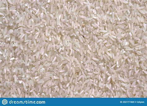 White Rice Natural Long Rice Grain For Background And Texture Stock