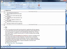 The outline view is commonly seen in word processors. Interface: Views | Word Basics | Jan's Working with Words