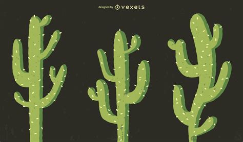 Cactus Illustration Set Vector Download