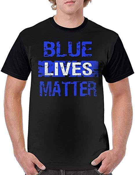 Funny Mens T Shirts Blue Lives Matter Short Sleeve Tee Sportswear T
