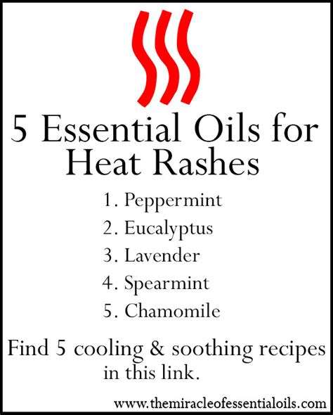 Heat rash (miliaria, prickly heat is caused by overexposure to a hot environment. 5 Essential Oils for Heat Rash including 5 Recipes for ...