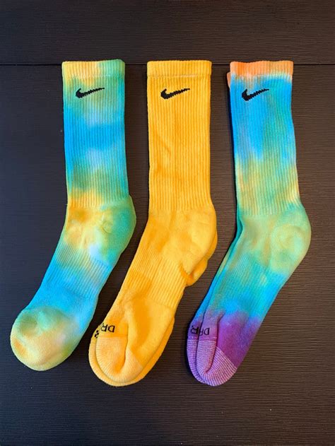 Nike Tie Dye Custom Socks Etsy