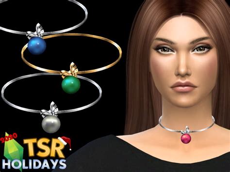 Winter Wonderlandnatalischristmas Ball Necklace The Sims 4 Catalog