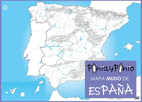 Mapa Mudo Rios Y Afluentes De España Para Imprimir