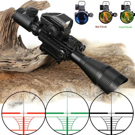 Tactical 4 12x50 Riflescope Airsoft Hunting Holographic Red Aliexpress