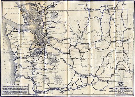 Washington State Highway Map 1927 Lots Of Amazing Stuff Go Flickr