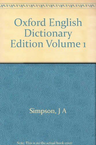 Oxford English Dictionary Second Edition 20 Volumes By Oxford
