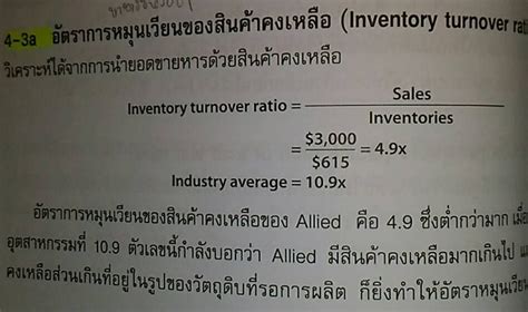 ถามสูตร อัตราการหมุนเวียนของสินค้าคงเหลือ (Inventory Turnover Ratio ...