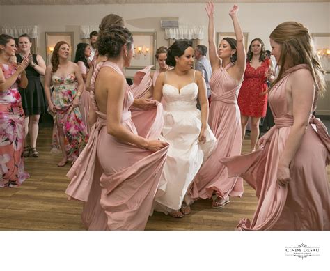 Bridesmaids Dance Around Bride Candid Reception Coverage Portfolio