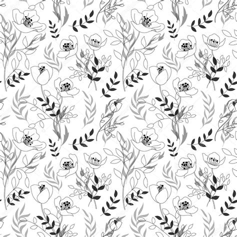 Floral Line Drawing Pattern Vector Line Art Peony Hand Drawn Outline