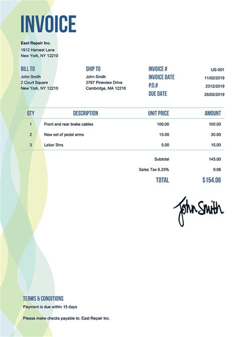 Free Online Printable Invoice Template FREE PRINTABLE TEMPLATES