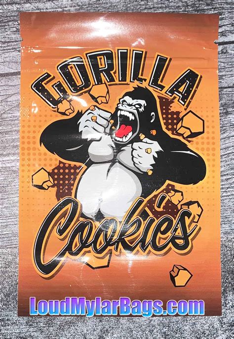 Gorilla Cookies 35g Heat Seal Mylar Bags Loud Mylar Bags