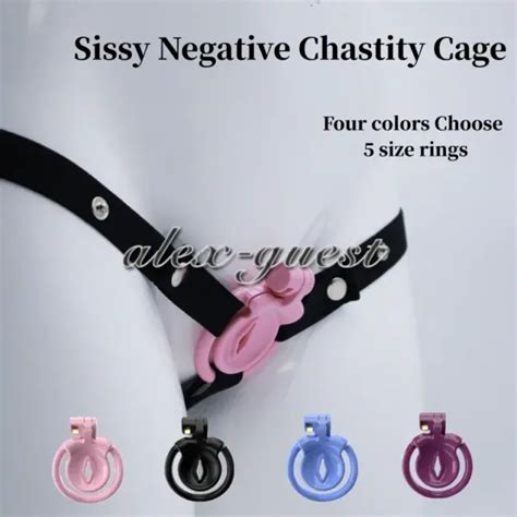 New Small Sissy Chastity Cage Male Bondage Lock With Size Ring