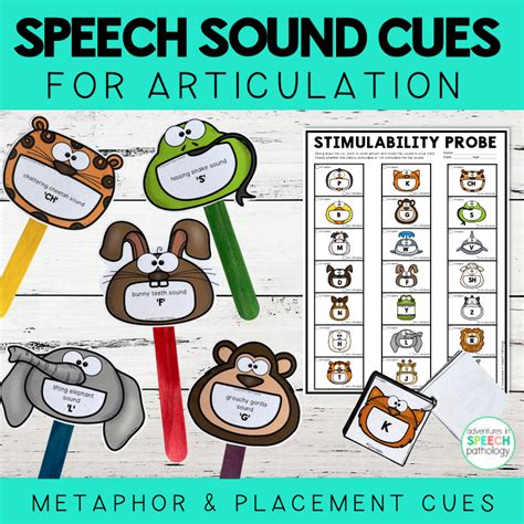 Speech Sound Cues For Articulation Adventures In Speech Pathology