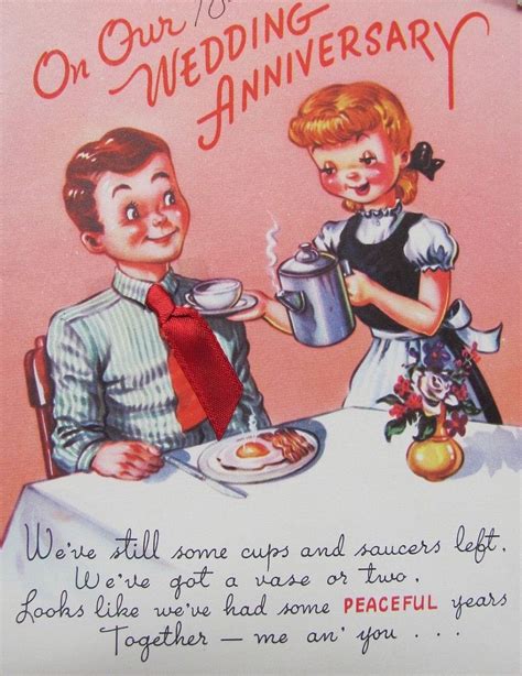 Pin By Daniele On Vintage Anniversary Cards Vintage Christmas Cards Funny Anniversary Cards