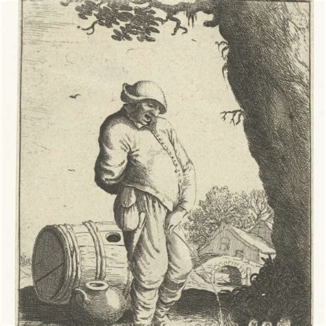 Pissende Boer Willem Basse Naar Adriaen Van Ostade 1633 1672