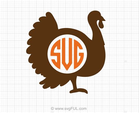 Download Turkey Monogram Thanksgiving SVG Clip Art | Clip art ...