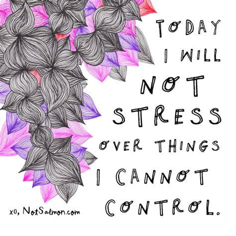 Dont Stress About What You Cant Control Notsalmon