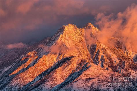 Mount Olympus Winter Sunset Photograph By Spencer Baugh Fine Art America