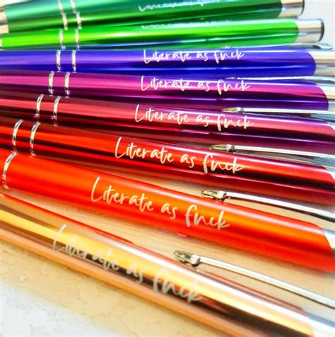 Cheeky Funny Rude Literate As Fck Metal Ballpoint Etsy