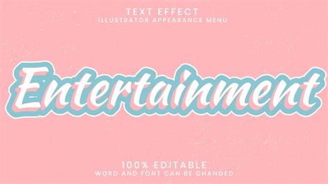 Premium Vector Entertainment Editable Text Effect Style Template