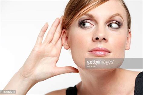Woman Cupping Ear Photos And Premium High Res Pictures Getty Images