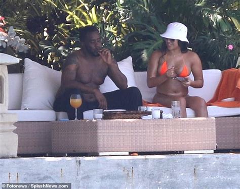 Diddy Goes Shirtless As He Relaxes In Miami Beach With A Bikini Clad