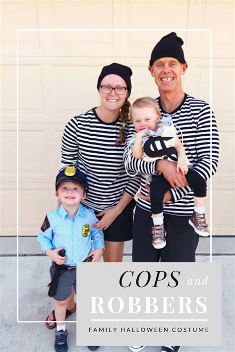 You can dress up as a superhero or a pretty princess, and even wear some of these costumes to bed, since many of them are made from comfortable fabric and in the traditional pajama style. Cops and Robbers Family Halloween Costume DIY - Life Anchored