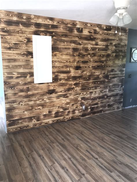 Burnt Wood Accent Wall Wood Accent Wall Nursery Accent Wall Diy