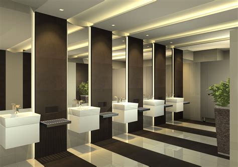 Interior Office Restroom Ecora Architects