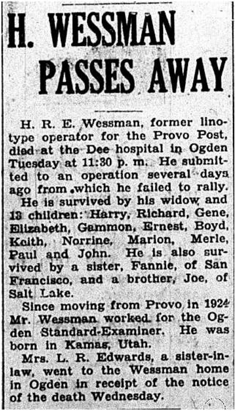 Provo Daily Herald Obituary