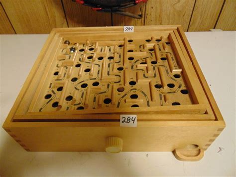 Wooden Balance Maze Game With Marbles