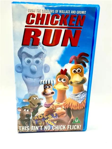 Chicken Run Vhs Tape Vtg Animation Aardman Blue Case Nick Park Mel Gibson Picclick