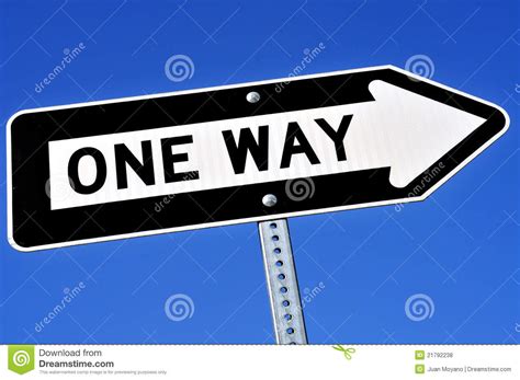One Way Sign Stock Photo Image Of Road Duty Black 21792238